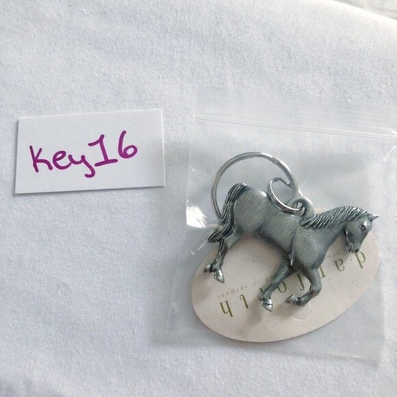 Pewter Horse Keychain Handcrafted NWT - Picture 6 of 7